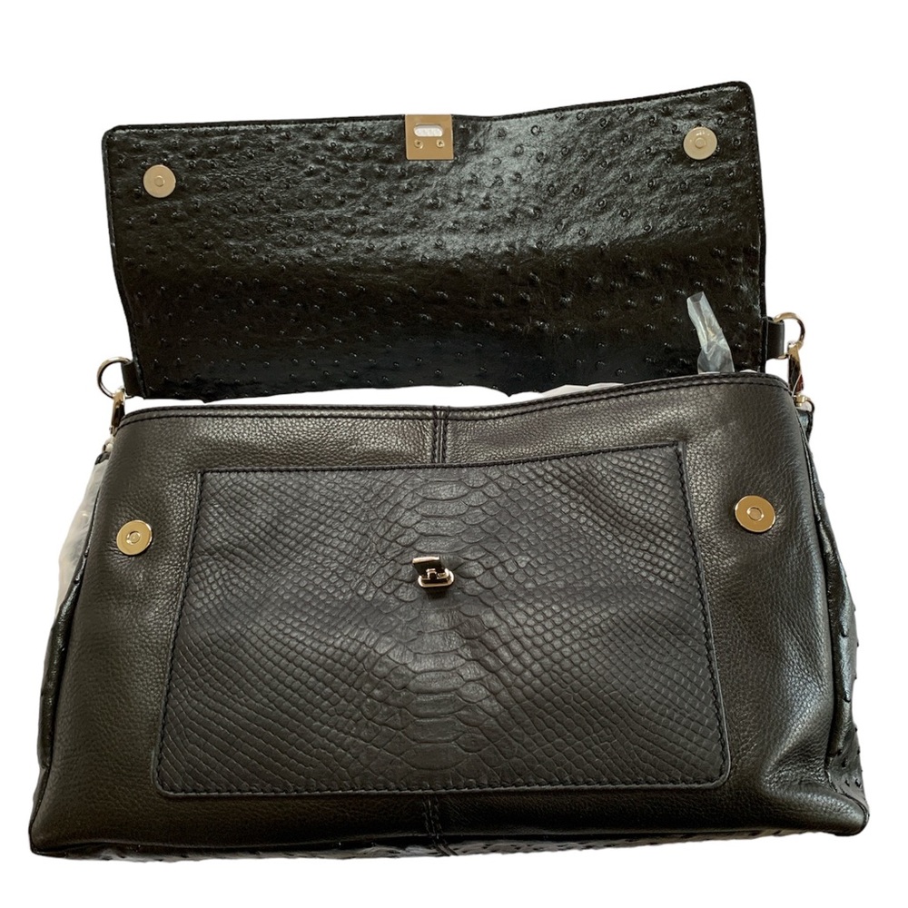 Charlotte Ronson Black Satchel - Picture 5 of 9